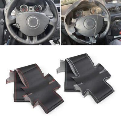 Cubierta de volante de cuero perforado para coche Renault Clio 3 RS 2005-2013 Foto 1 de 4