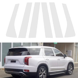 Window Pillar Posts Door Sticker Trim Silvery For Hyundai Palisade 2020-2024 - Picture 1 of 10