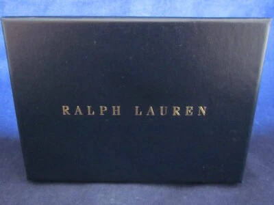 RALPH LAUREN Caja de Regalo Azul Marino Oro Letras 1.75" x 5" x 3.5" Billetera Joyería Foto 1 de 3