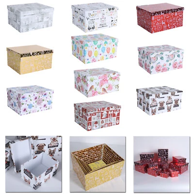 Geschenkboxen Aufbewahrungsbox Fotobox Motiv 10er-Set Verpackung Schachtel Box - Bild 1 von 4