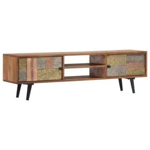 TV Cabinet 2 Doors Solid Acacia Wood - Picture 1 of 9