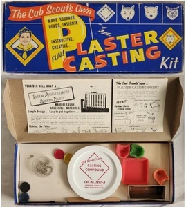 CUB SCOUT'S PLASTER CASTING KIT-BRAND NEW IN ORIGINAL BOX-VINTAGE MID-CENTURY - Picture 1 of 16