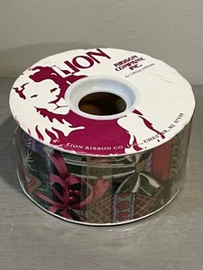 Lion Ribbon TIMELESS Burgundy Fabrique Aux Korea 1 15/16 Wide X 25 Yards New - Picture 1 of 10