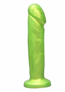 LICKERLISH "The Lickman" 8-inch Neon Lime Pure Silicone Dildo  with Suction Cup - Picture 1 of 1