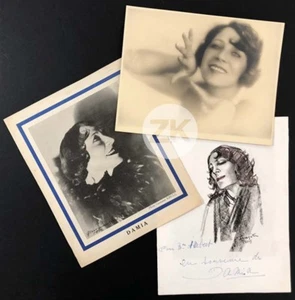 DAMIA Chanteuse PHOTO Krull AUTOGRAPHE Foujita 3 Docs 1930s - Picture 1 of 1