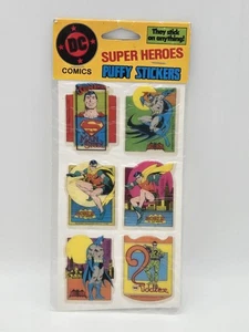 Vintage 1988 DC Comics Super Heroes Puffy Stickers Batman Superman Robin Riddler - Picture 1 of 5