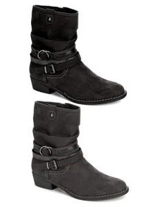 XAPPEAL Womens Shin High Low Heel Slouch Boot Shoes - Picture 1 of 11