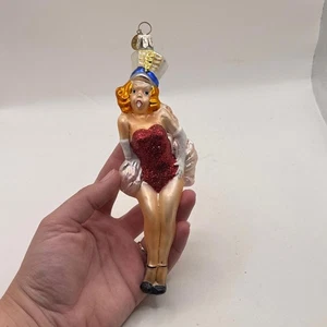 Vintage Christopher Radko Showgirl Weihnachten Glas Ornament Sammlerstück Deko LESEN - Bild 1 von 13