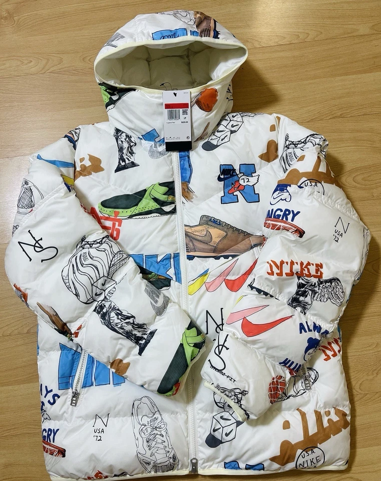 Nike FZ2288-133 Bold School Storm Fit Puffer Jacket Primaloft Mens Size XL White