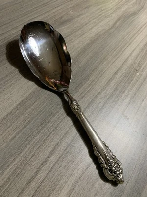 Wallace Grande Baroque Sterling Silver Serving Handle Spoon 9.5" Ornate - Image 1 of 4