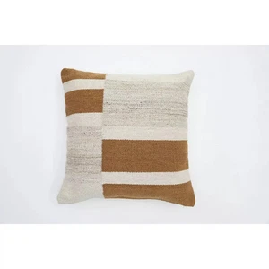 Oversized Blocked Woven Square Throw Pillow Neutral - Threshold - Picture 1 of 4