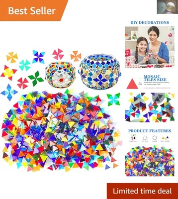 Azulejos de mosaico de vidrio triangulares a granel - Juego de 1000 piezas para impresionante decoración del hogar Foto 1 de 4