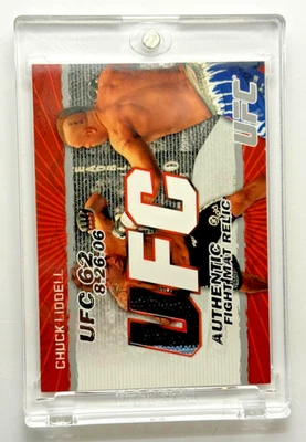 Chuck Liddell Mat Relic Card from UFC 62 Las Vegas 2009 Topps UFC Round 2 Two - Image 1 of 2