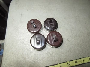 4 Vintage Porcelain Bakelite Round Wall Toggle Light Switches 3 Eagle unused - Picture 1 of 11