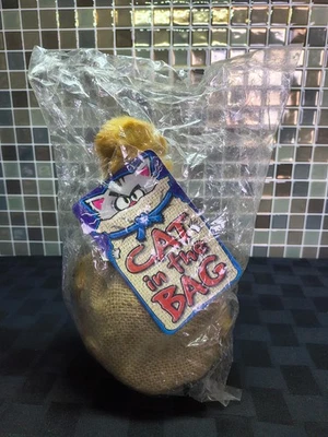 VTG 1999 CAT IN THE BAG Potatoes Vibrates  Meows Hisses Toy 90s w/ Tags (K) - Image 1 of 3