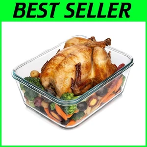 3300 ml Leakproof Glass Meal Prep Container - Dishwasher, Microwave & Oven Safe - Picture 1 of 11