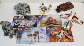 Lego Star Wars Mini Ship Lot #'s 4488, 4489, 4490, 4491 + Bonus Ship