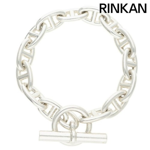 HERMÈS Hermes Chaine d'Ancre GM Sheine Caviglia Argento Bracciale Uomo 14LINK Usato2ba