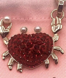 Kate Spade Pinch Me Faux Pearl Crab Keychain Bag Charm KB604 New - Picture 1 of 10