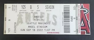 Boleto de los Seattle Mariners vs Los Angeles Angels 2022 18/09/22 - Imagen 1 de 1