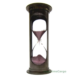 Nautical "WEST LONDON" Brass Marine Sandglass 4" Hourglass 5 Minute Sand Timer - Picture 1 of 2