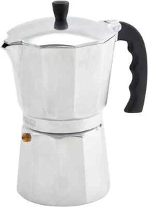 USA B120-42V Aluminum Espresso Stovetop Coffeemaker 3-Cup, Silver (Pack of 1) - Picture 1 of 5