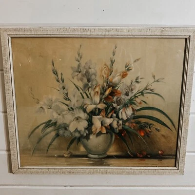 Vintage Floral Still Life Framed Wall Hanging | Gustave Wiegand - Image 1 of 4