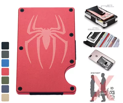 Marvel Hero Spiderman Mini RFID Blocking Wallet Money Clip Credit Card Holder - Image 1 of 4