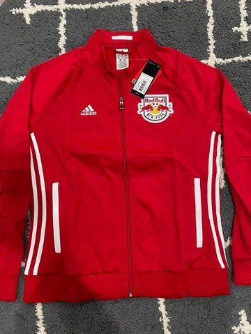 NY Red Bulls Red Adidas Anthem Full Zip Jacket - Medium Cover