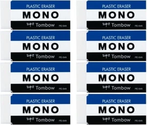 Tombow Bleistift Kunststoff Radierer MONO PE04 8 Stück JCA-811AZ aus Japan - Bild 1 von 5