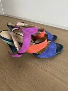 Ladies Size 38 Leona By Leona Edmiston Shoes Mid High Heel Excellent Condition - Picture 1 of 12