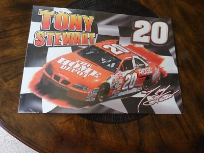 Letrero de metal de diseño raro Tony Stewart #20 The Home Depot NASCAR Foto 1 de 2