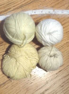 Red Heart Yellow and White Yarn Lot 6oz With Instructions  - Image 1 of 4