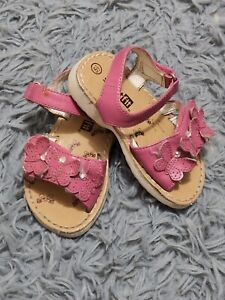 Smart Fit Pink Flower Toddler Baby Child Girl Velcr0 Strap Sandals Size 5.5