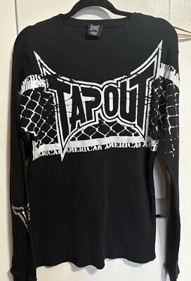 VTG Y2K TAPOUT Thermal Longsleeve Shirt Affliction Style Large READ! - Image 1 of 4