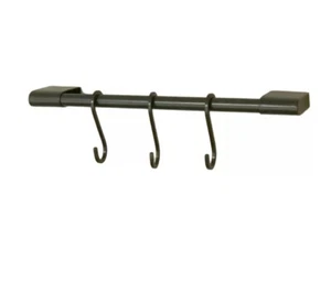 NEW Metrotex Designs 64035 Maxim Wall Towel Bar with 3 Hooks, gunmetal grey - Picture 1 of 3
