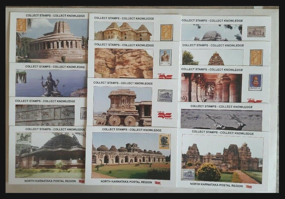 135. INDIA UNUSED THEMATIC POST CARDS 13 DIFF.ISSUED BY INDIA POST.  MNH - Image 1 of 1