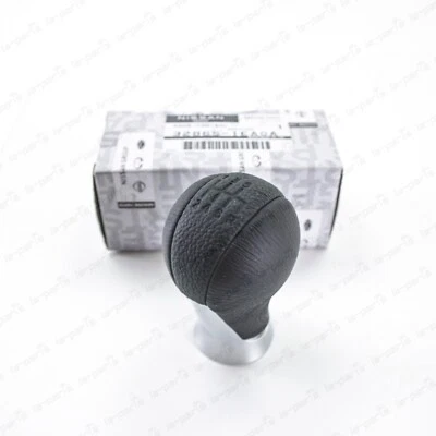 New Genuine OEM Nissan  09-20 370Z Z34 6MT Black Leather Shift Knob 32865-1EA0A - Image 1 of 4