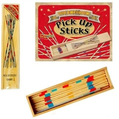 Wooden Pick Up Sticks Game Traditional Retro Family Mikado Classic Toy - Image 1 of 3