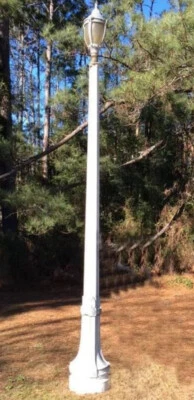 Antique cast iron street lamp Post Or Pole With Globe 11” Tall - Image 1 of 4