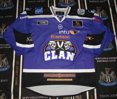 Camiseta deportiva de hockey sobre hielo Braehead Glasgow Escocia Clan Guerrero talla L/XL rara Foto 1 de 4