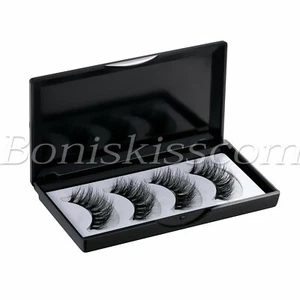 4pcs100% Mink Hair Magnetic 3D Natural Thick False Reusable Eyelashes Eye Lashes - Picture 1 of 7