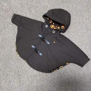 A BATHING APE BAPE KIDS Duffel Poncho Baby Milo All Over Brown F 70-80 Authentic - Picture 1 of 14