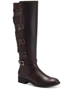 THALIA SODI Women's Veronika Wide Calf Riding Boots Drak Brown 7W - Picture 1 of 5
