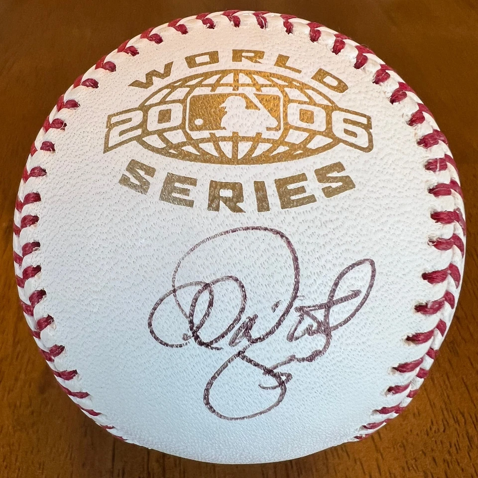 亚当·温赖特签名亲笔签名 2006 年世界系列棒球 JSA 正品证书 — 第 1/4 张图片