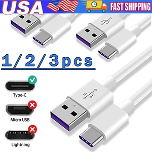 Câble de Charge Données Rapide USB C Type C pour Téléphones Samsung LG Tablettes Android - Photo 1 sur 17