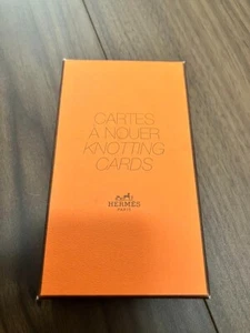 Hermes Cartes A Nouer Knotting Cards w/Box Orange Accessory Authentic 2 - Picture 1 of 6
