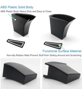 Fit For Tesla Model 3 Y 2020-2021 Black IInner Door Storage Box Cover Trim 4PCS - Picture 1 of 5