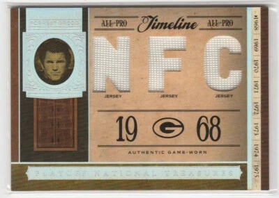 2006 Playoff National Treasure Timeline Patch Game Worn Forrest Gregg 18/25 - Image 1 of 2