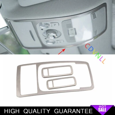 Front Reading Light Lamp Frame Trim 3* Fit For Audi A4 A5 2009-2016 Silver Steel - Image 1 of 4